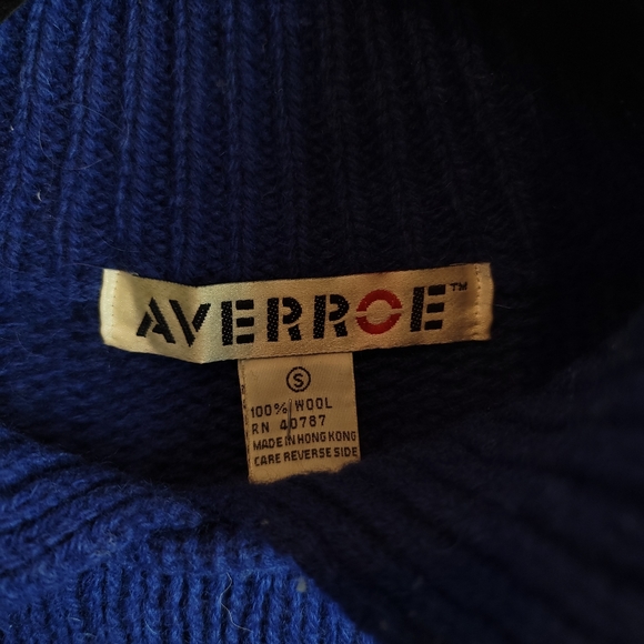 Vintage Blue 100% Wool Sweater Small - Picture 3 of 4